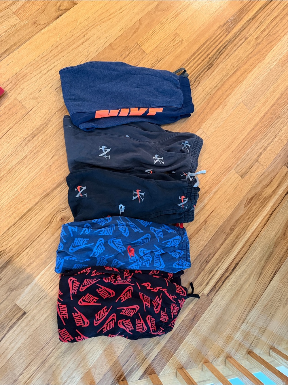 Nike Kids Sweatpants - Assorted Blue, Black, Navy, Gray, Red Patterns (5 pairs)